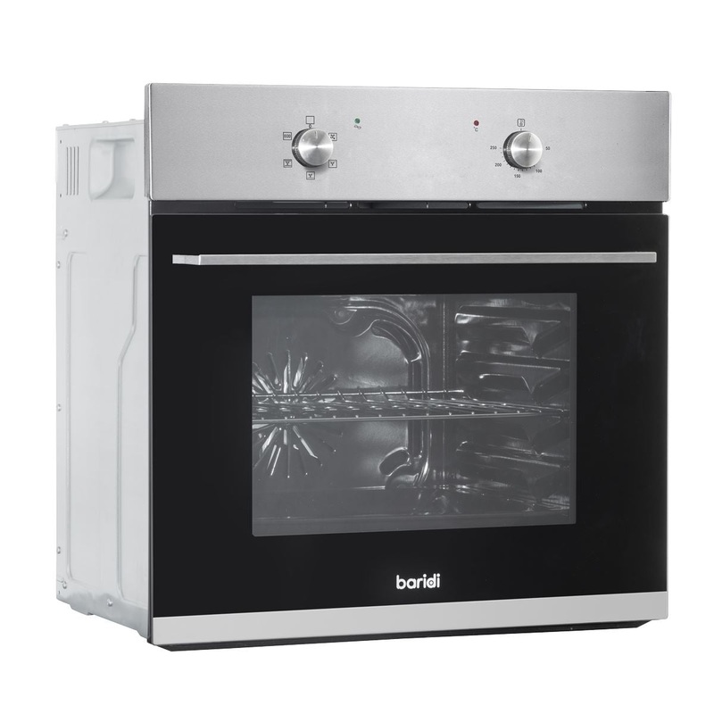 Baridi 60cm Built-In Five Function Fan Assisted Oven, 55L Capacity, Stainless Steel