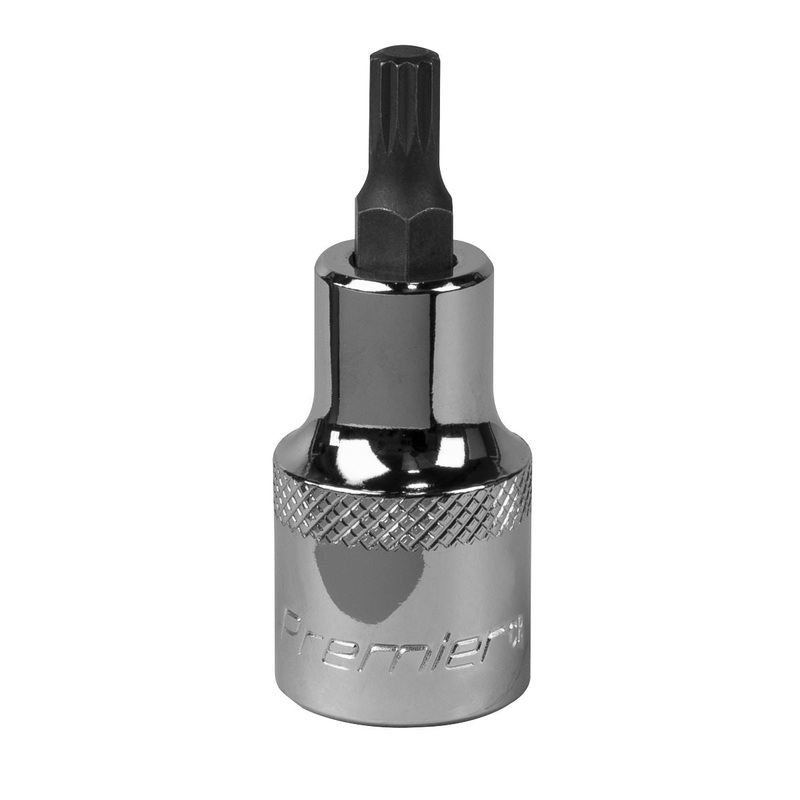 Sealey Premier Spline Socket Bit M6 1/2"Sq Drive