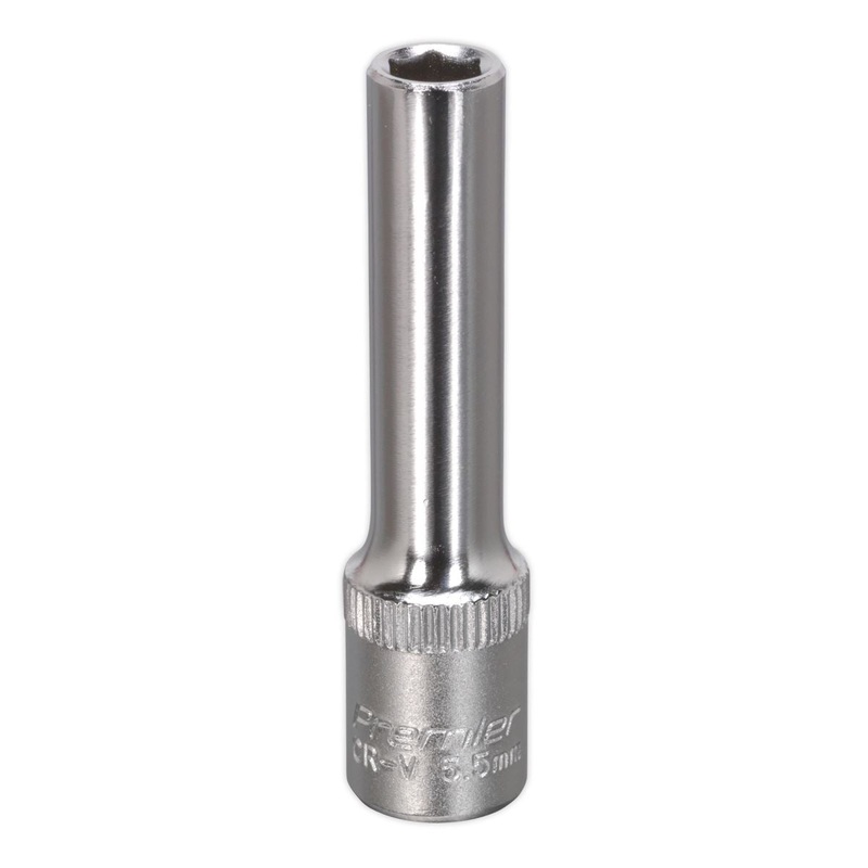 Sealey Premier WallDrive Socket 5.5mm Deep 1/4"Sq Drive