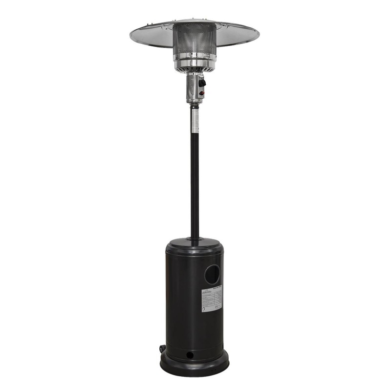 Dellonda Outdoor Garden Gas Patio Heater 13kW Commercial & Domestic Use, Black