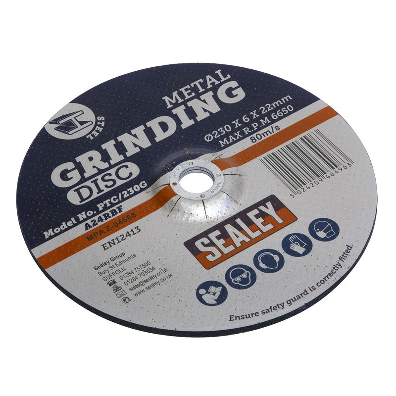 Sealey Grinding Disc 230 x 6mm 22mm Bore