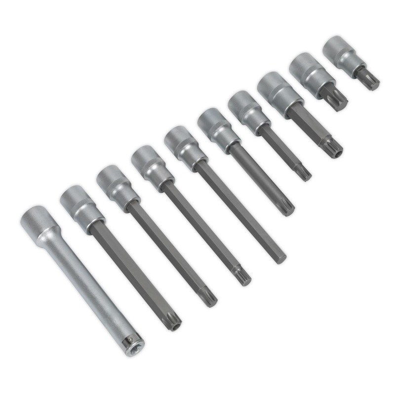 Sealey Premier Head Bolt Socket Bit Set 10pc 1/2"Sq Drive