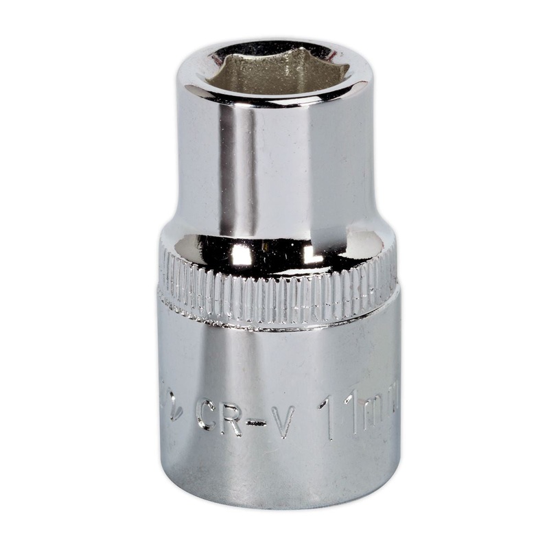 Sealey Premier WallDrive Socket 11mm 1/2"Sq Drive Fully Polished