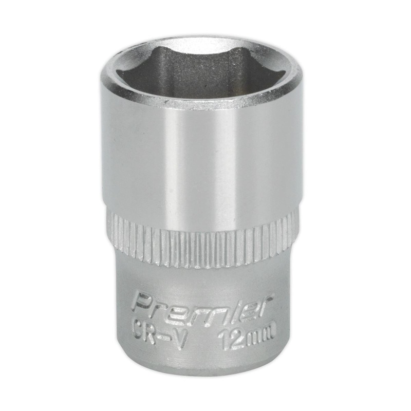 Sealey Premier WallDrive Socket 12mm 1/4"Sq Drive