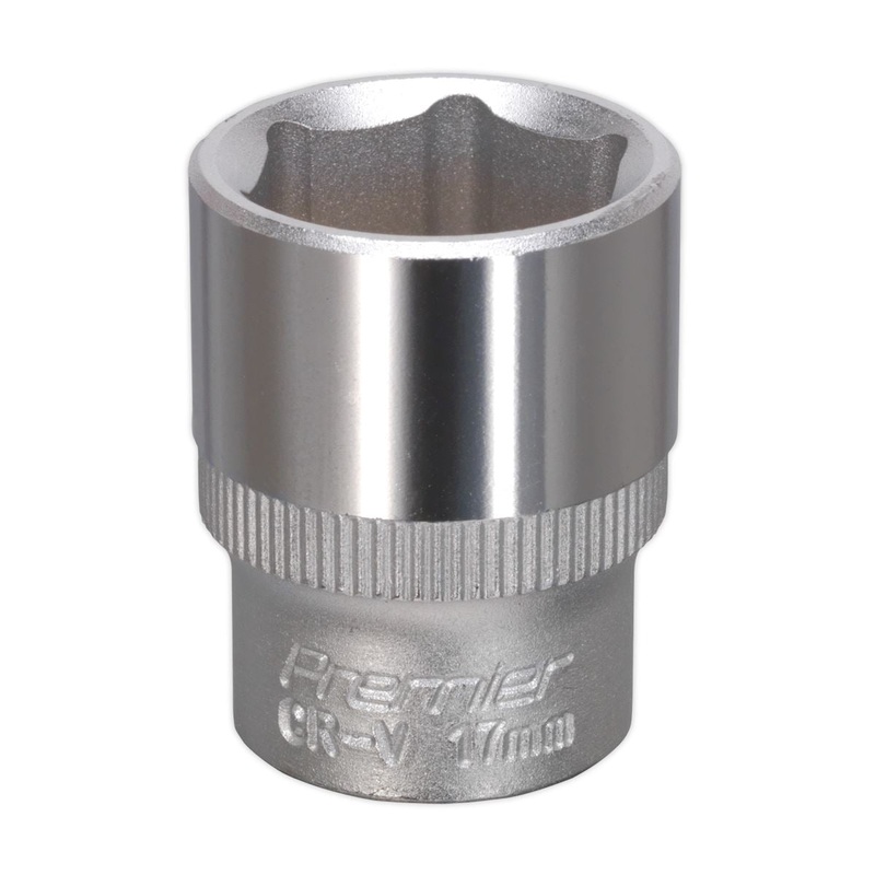 Sealey Premier WallDrive Socket 17mm 3/8"Sq Drive