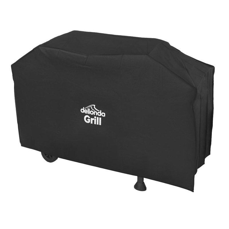 Dellonda Black PVC Cover for BBQs, Water-Resistant 1370 x 920mm