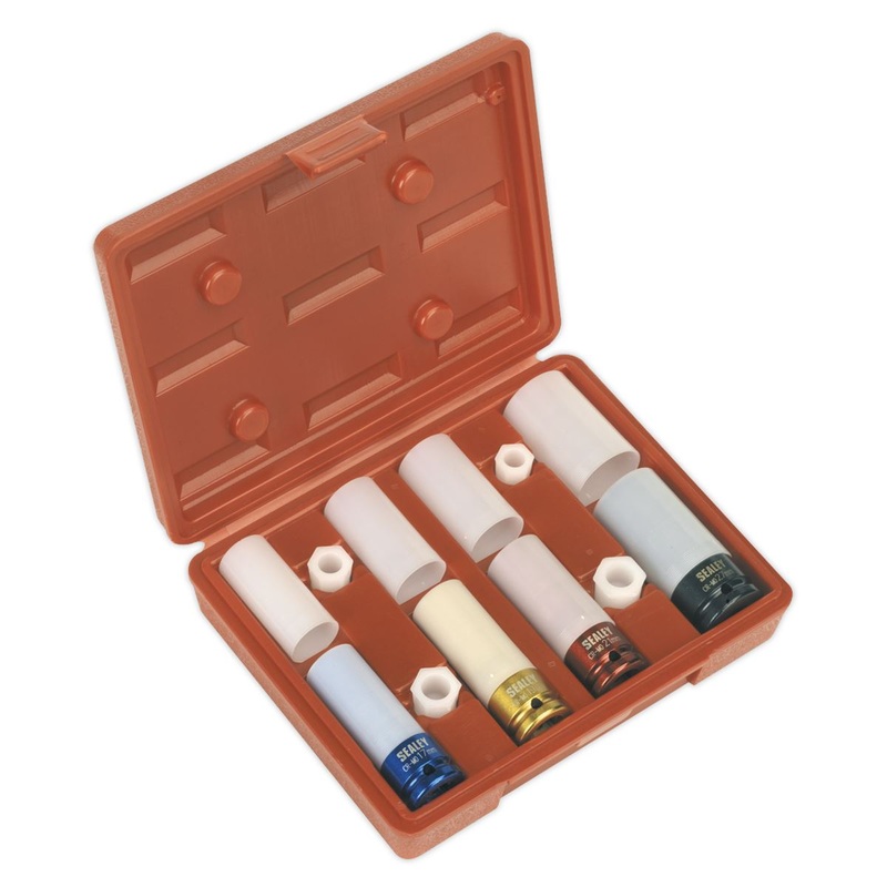 Sealey Alloy Wheel Impact Socket Set 4pc 1/2"Sq Drive