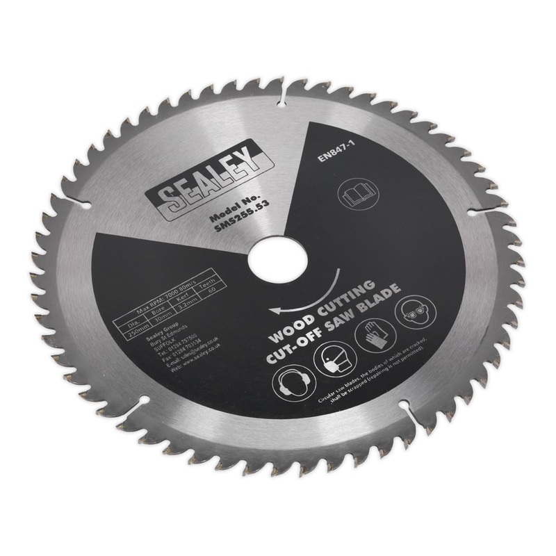 Sealey Cut-Off Saw Blade 250 x 3.2mm 30mm 60tpu