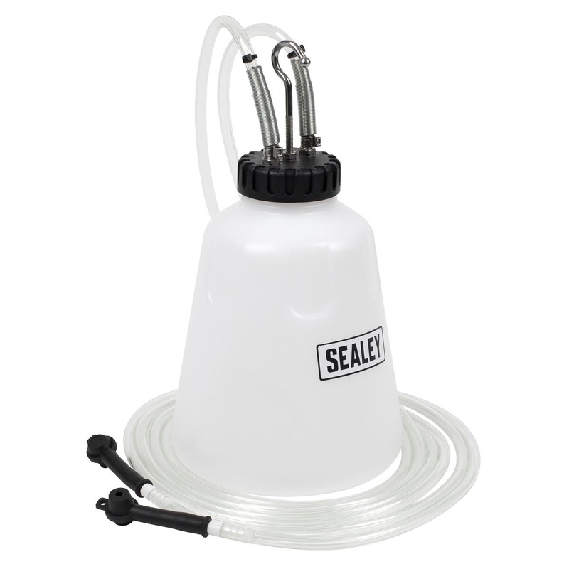 Sealey High Flow Twin Pipe Brake Bleed Bottle 2L