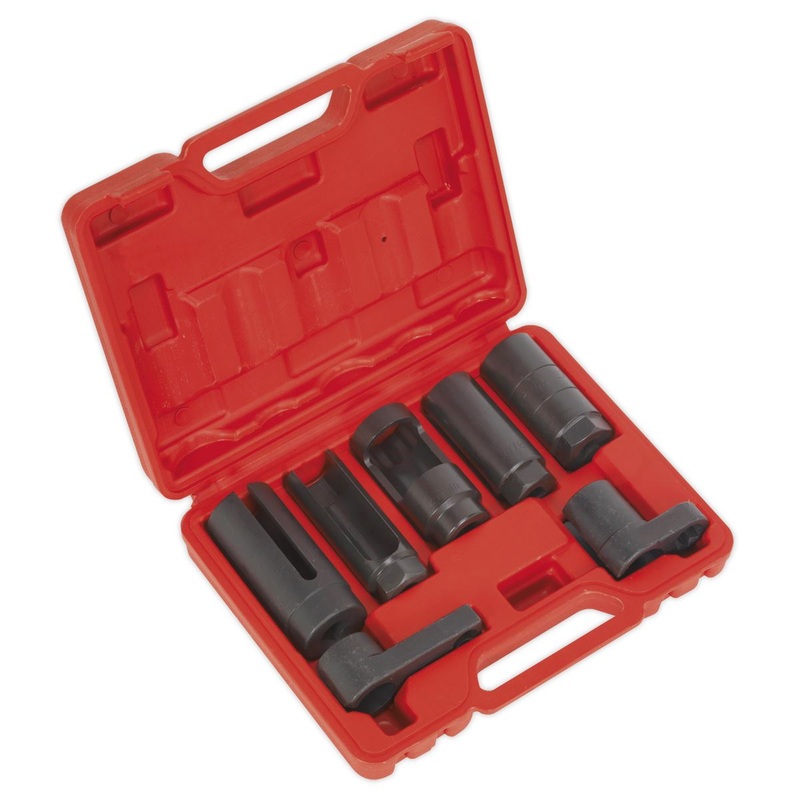 Sealey Oxygen Sensor Socket Set 7pc 3/8" & 1/2"Sq Drive