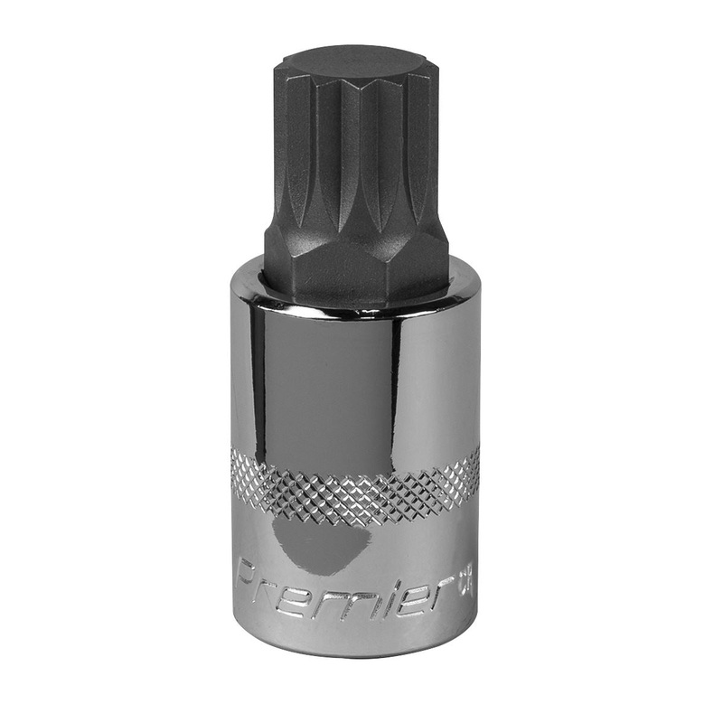 Sealey Premier Spline Socket Bit M18 1/2"Sq Drive