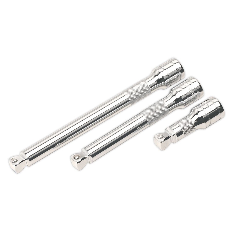 Sealey Premier Wobble/Rigid Extension Bar Set 3pc 1/2"Sq Drive
