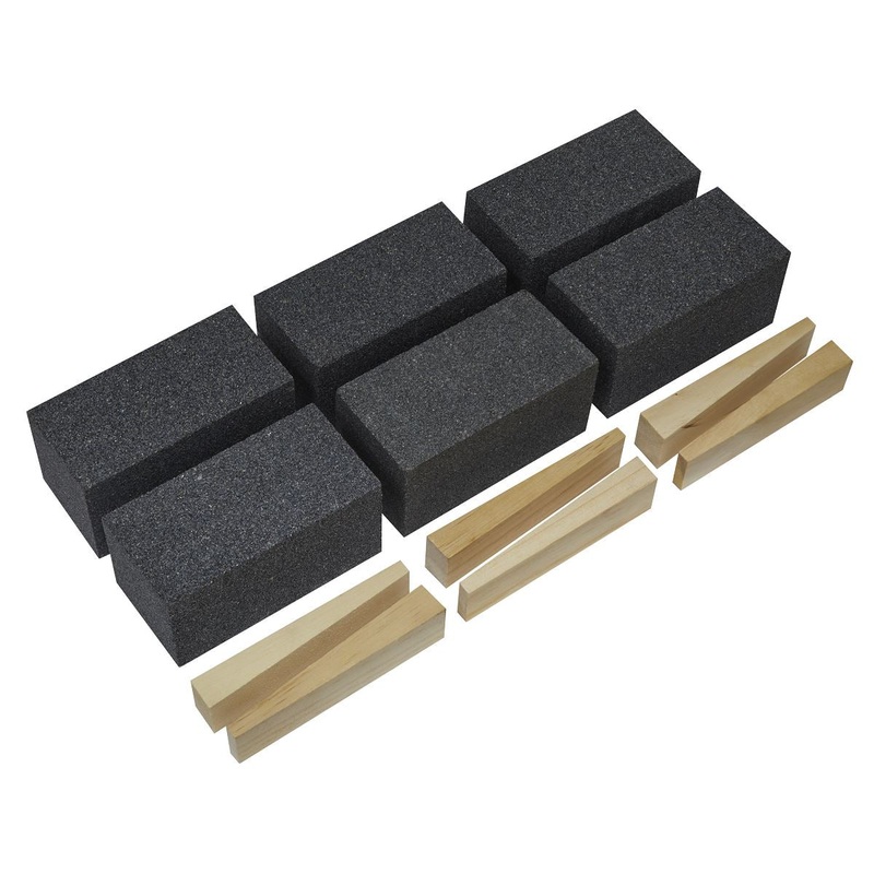 Worksafe by Sealey Floor Grinding Block 50 x 50 x 100mm 12Grit - Pack of 6