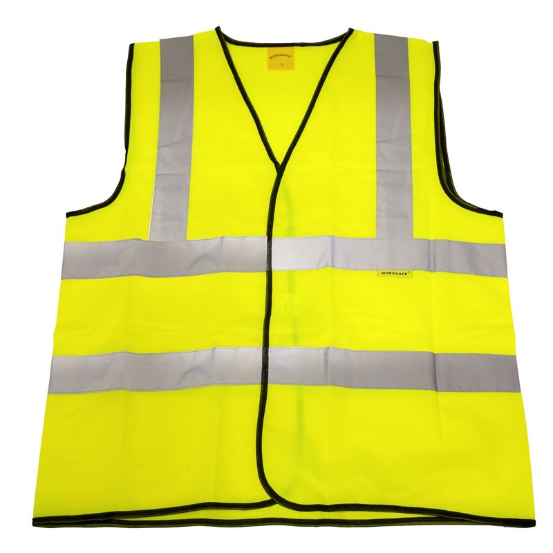 Worksafe by Sealey Hi-Vis Waistcoat (Site and Road Use) Yellow - Large