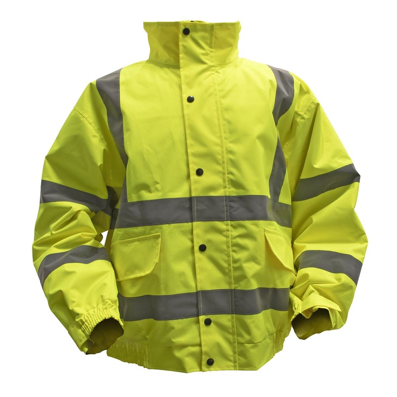 Worksafe by Sealey Hi-Vis Yellow Jacket with Quilted Lining & Elasticated Waist - X-Large