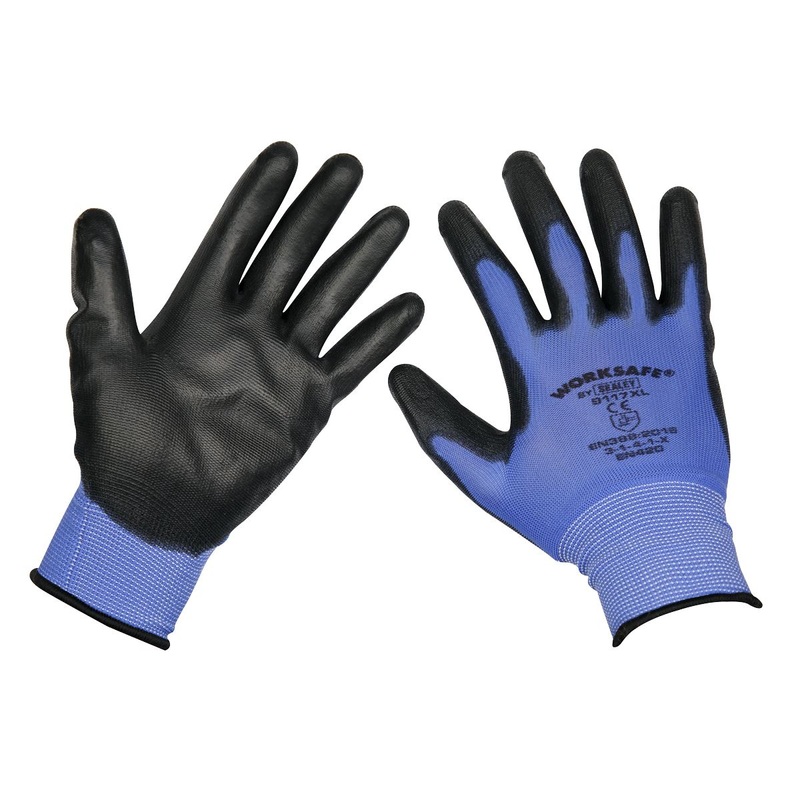 Worksafe by Sealey Lightweight Precision Grip Gloves (X-Large) - Pair