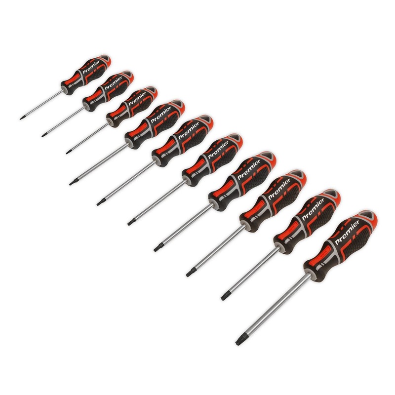 Sealey Premier Screwdriver Set 10pc TRX-Star* GripMAX - Red