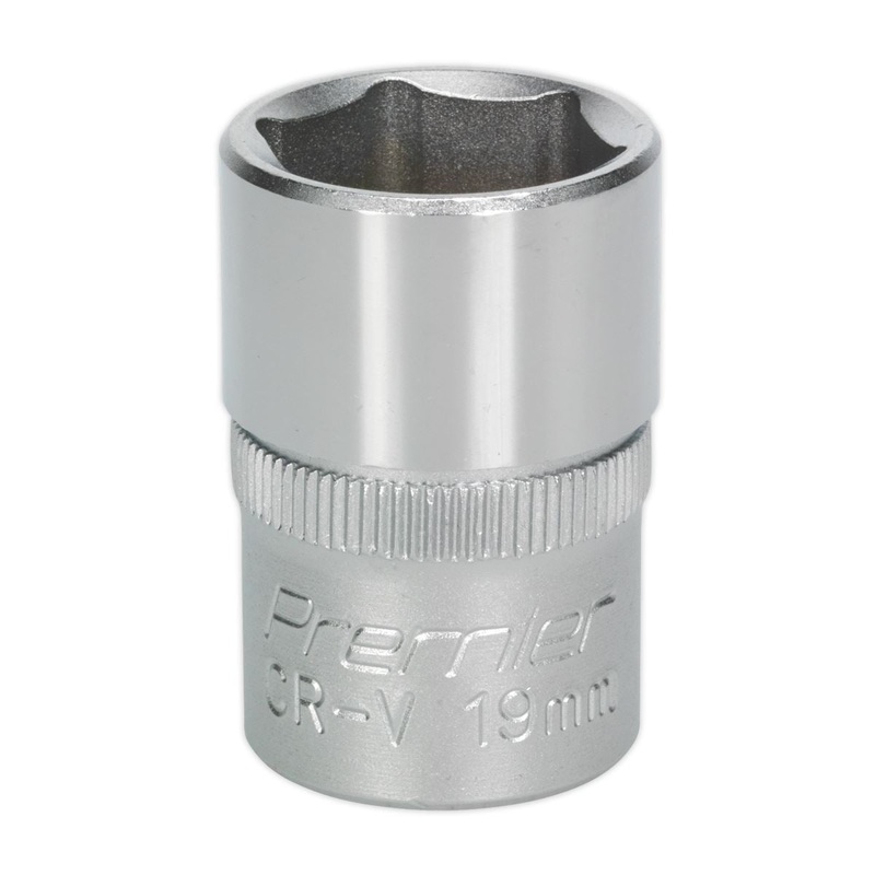 Sealey Premier WallDrive Socket 19mm 1/2"Sq Drive
