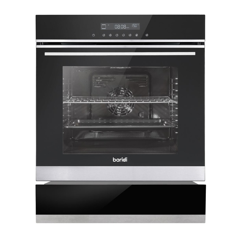 Baridi 60cm 10-Function Fan-Assisted Oven with Touchscreen Controls & 60cm Warming Drawer Bundle, Stainless Steel