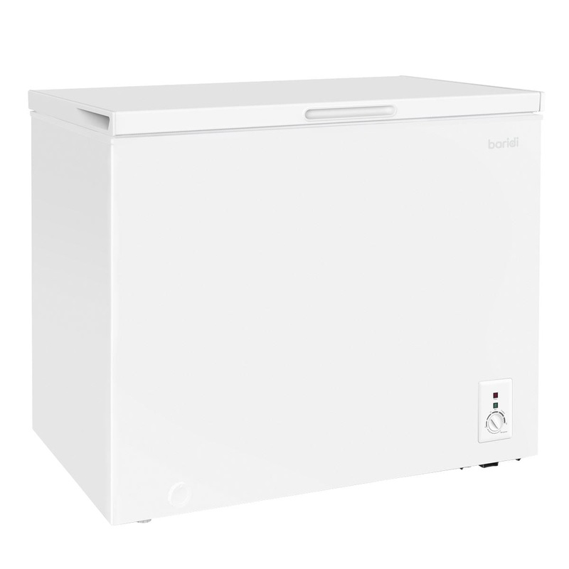 Baridi Freestanding Chest Freezer, 199L Capacity, Garages and Outbuilding Safe, -12 to -24C Adjustable Thermostat with Refrigeration Mode, White