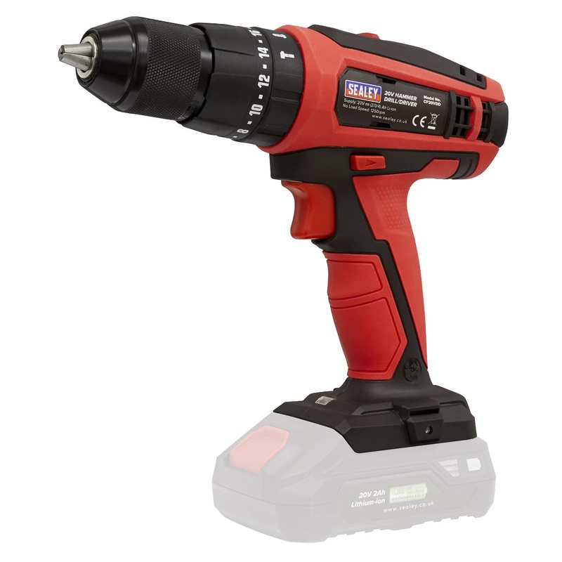 Sealey Combi Drill 13mm 20V SV20 Series - Body Only