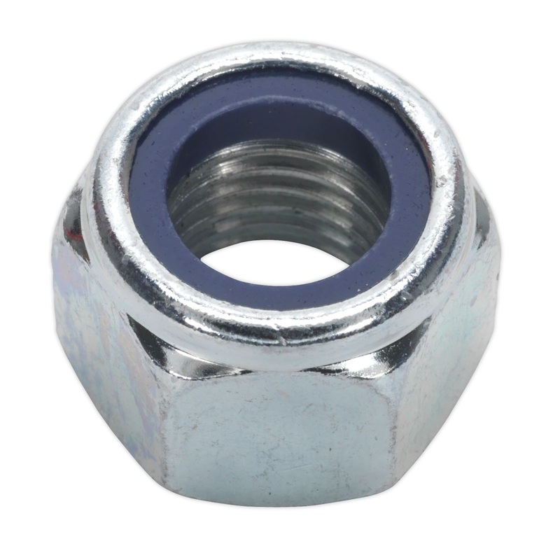 Sealey Nylon Locknut M16 Zinc Pack of 25