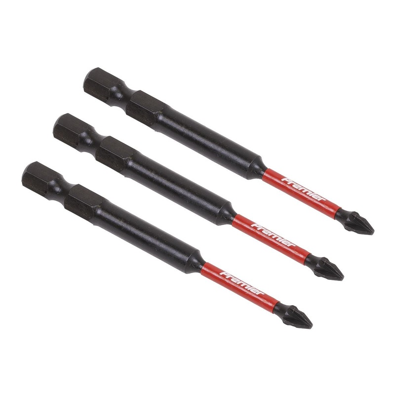 Sealey Premier Pozi #1 Impact Power Tool Bits 75mm - 3pc