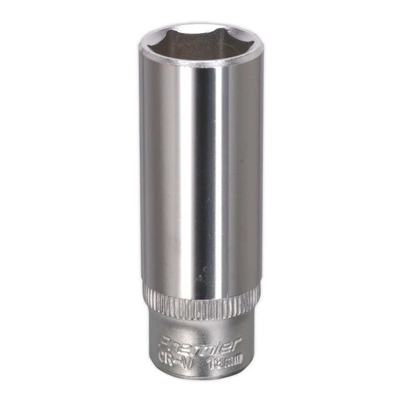 Sealey Premier WallDrive Socket 13mm Deep 1/4"Sq Drive