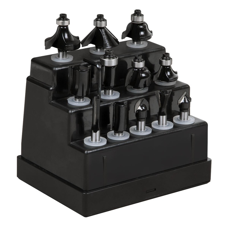 Sealey Router Bit Set 12pc 1/4" Shank