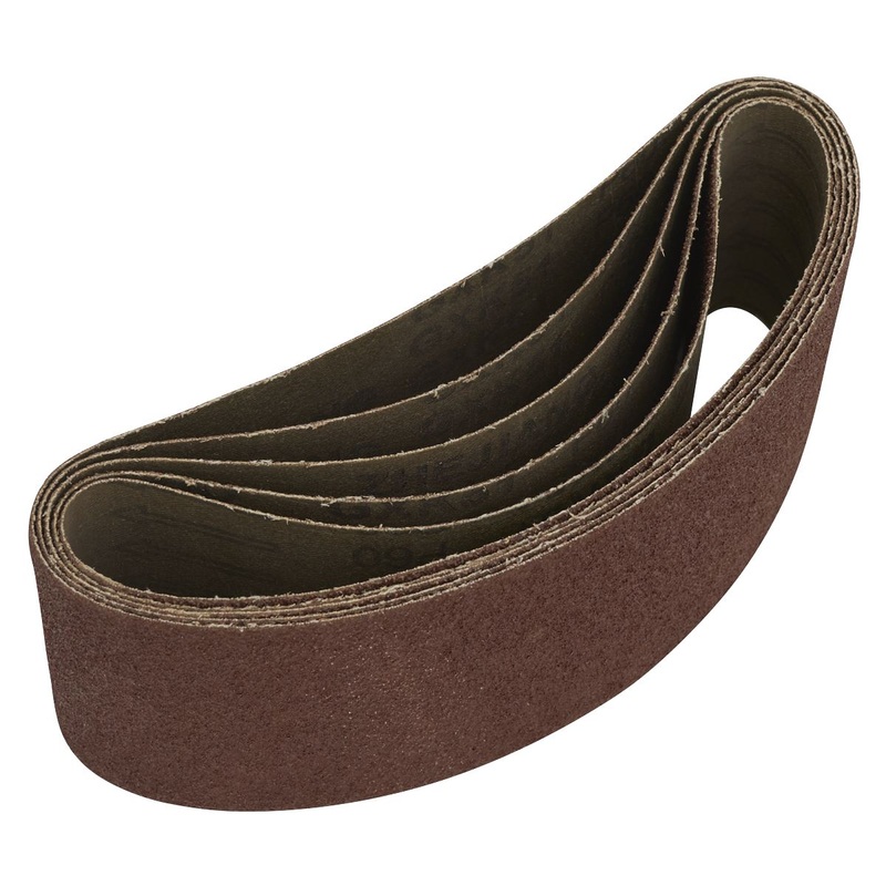 Sealey Sanding Belt 76 x 457mm 60Grit Pack of 5