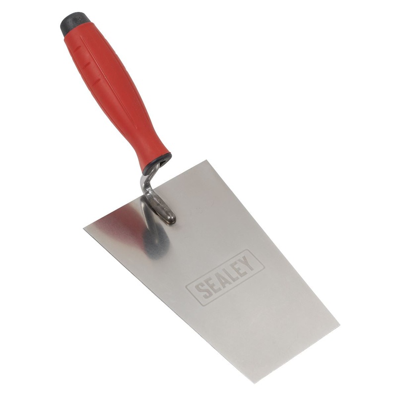 Sealey Stainless Steel Bucket Trowel - Rubber Handle - 180mm