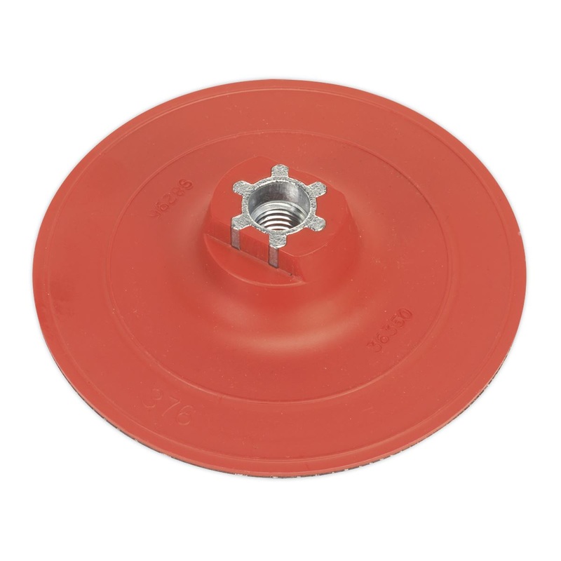 Sealey Hook-and-Loop Backing Pad 120mm M14 x 2mm