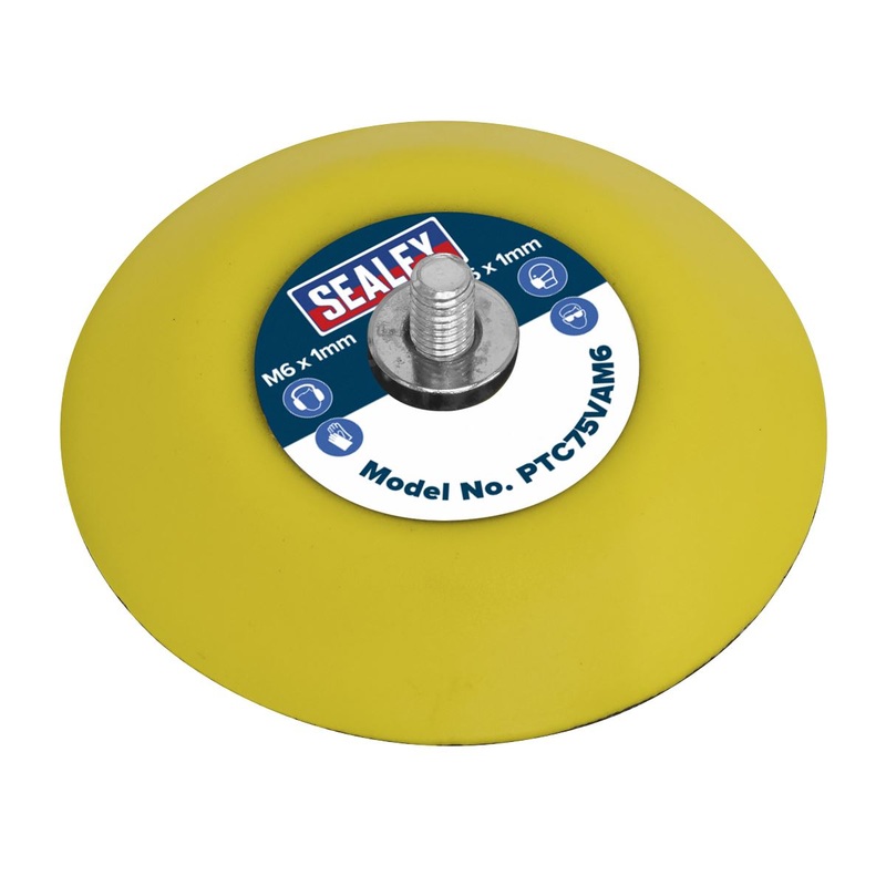 Sealey Hook-and-Loop Backing Pad 71mm M6 x 1mm