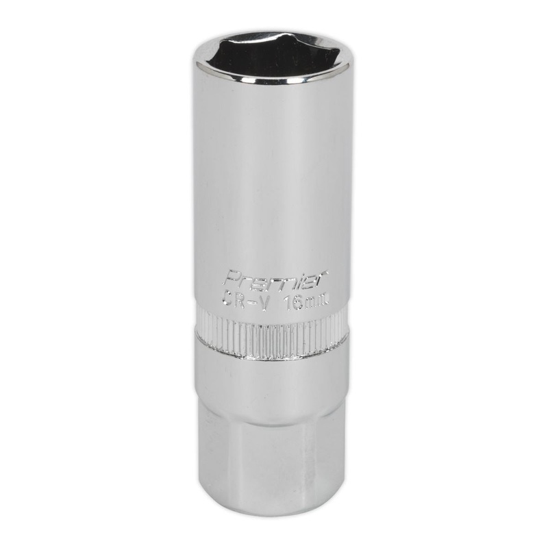 Sealey Premier Spark Plug Socket 16mm 3/8"Sq Drive