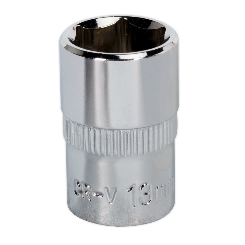 Sealey Premier WallDrive Socket 13mm 3/8"Sq Drive Fully Polished