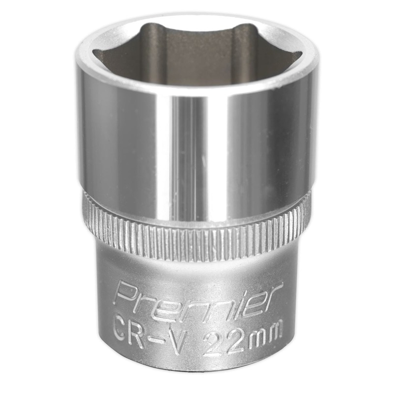 Sealey Premier WallDrive Socket 22mm 1/2"Sq Drive
