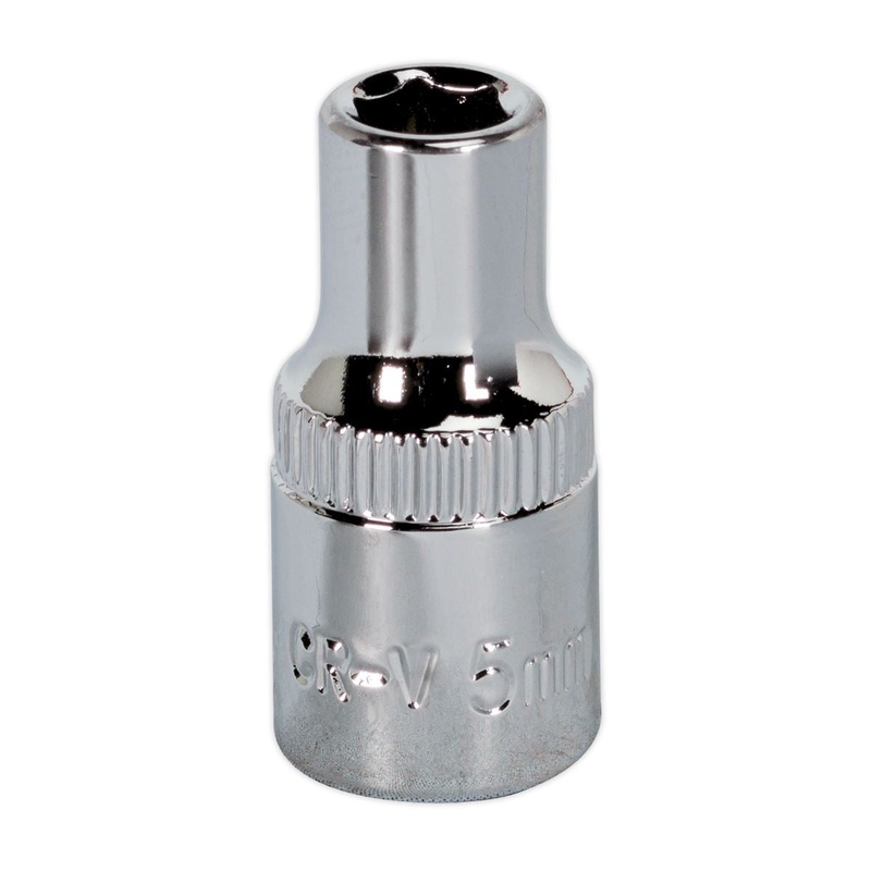Sealey Premier WallDrive Socket 5mm 1/4"Sq Drive Fully Polished