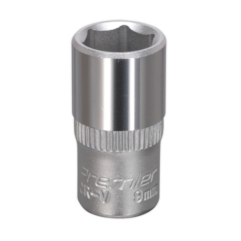 Sealey Premier WallDrive Socket 9mm 1/4"Sq Drive
