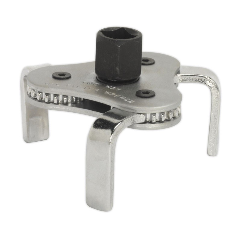 Sealey Oil Filter Claw Wrench 63-103mm Capacity 3/8" & 1/2"Sq Drive