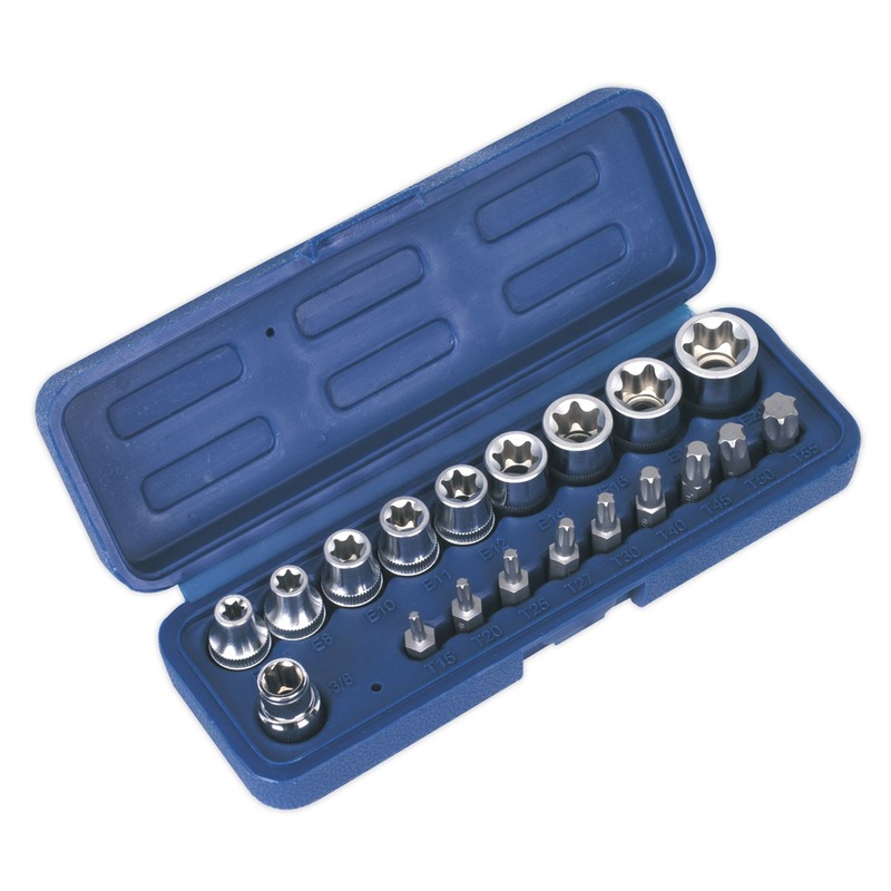 Sealey Premier TRX-Star* Socket & Bit Set 19pc 3/8"Sq Drive