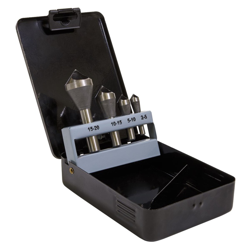 Sealey Slotted Deburring Countersink Drill Bit Set 4pc 90