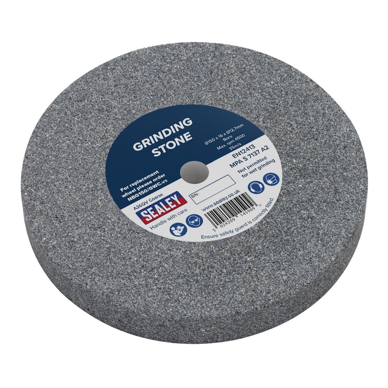Sealey Grinding Stone 150 x 16mm 13mm Bore A36Q Coarse