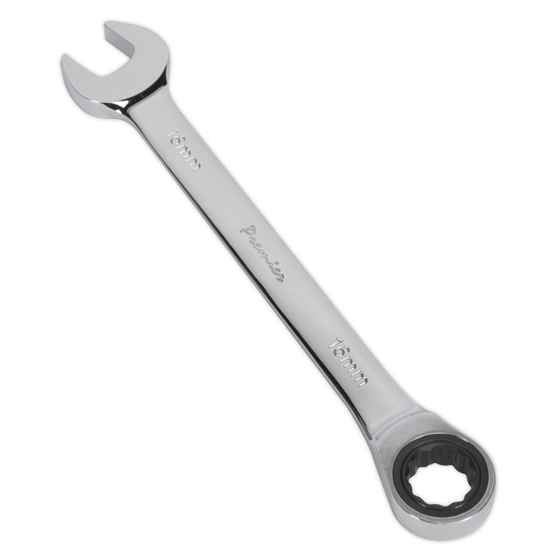 Sealey Premier Ratchet Combination Spanner 16mm