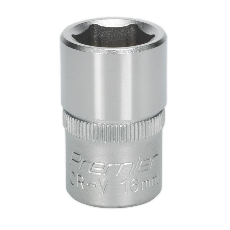 Sealey Premier WallDrive Socket 16mm 1/2"Sq Drive