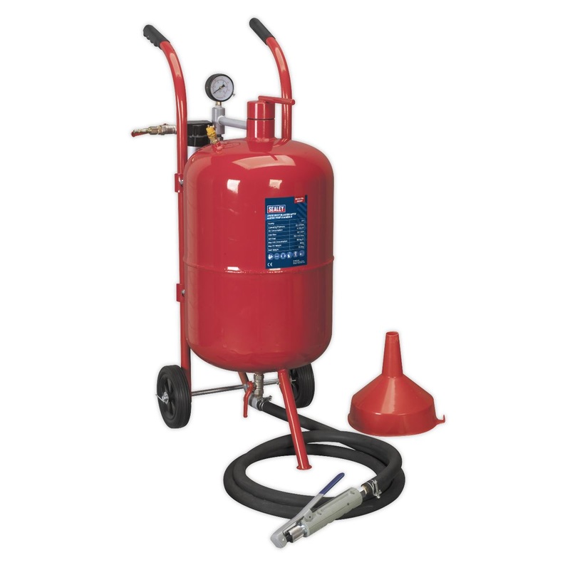 Sealey Shot Blaster with Water Trap & Wheels 37L