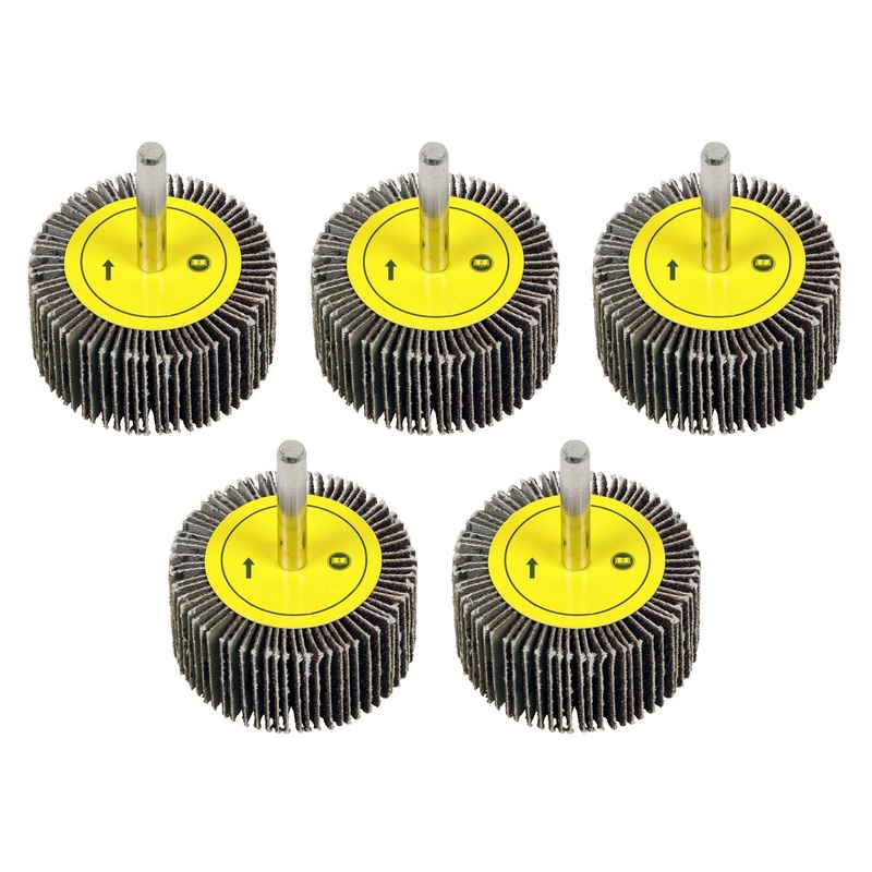 Sealey Abrasive Flap Wheel 50 x 25mm 40Grit 6mm Shaft - Pack of 5