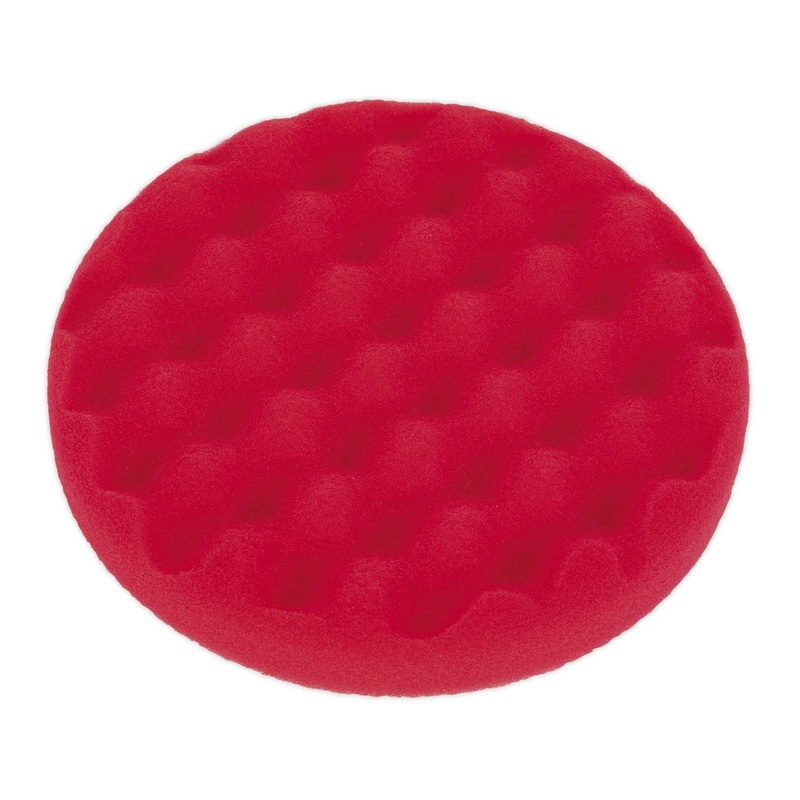 Sealey Buffing & Polishing Foam Head Hook-and-Loop 150 x 25mm Red/Ultra-Soft