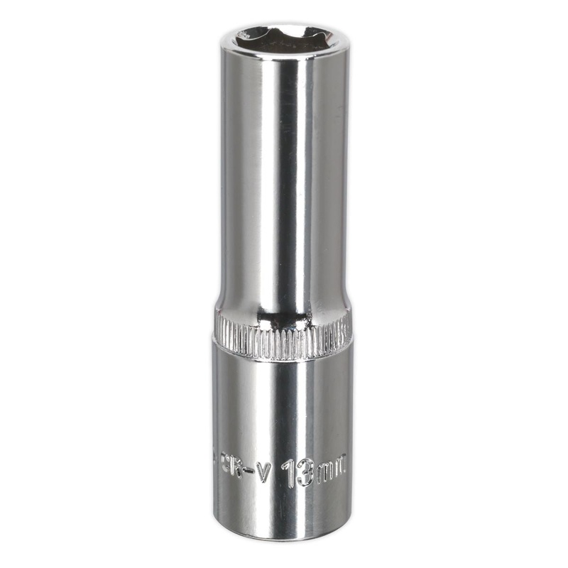 Sealey Premier WallDrive Socket 13mm Deep 1/2"Sq Drive Fully Polished
