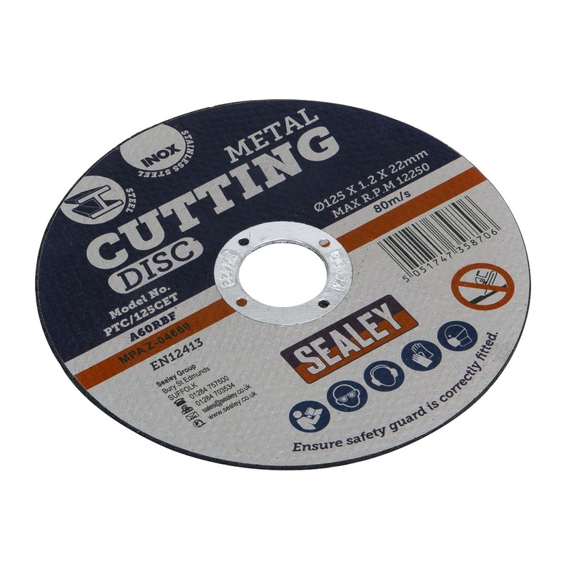 Sealey Cutting Disc 125 x 1.2mm 22mm Bore