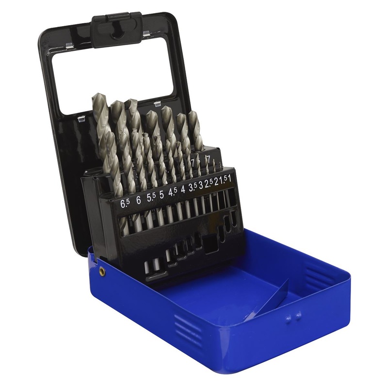 Sealey HSS Split Point Fully Ground Drill Bit Set 19pc Metric